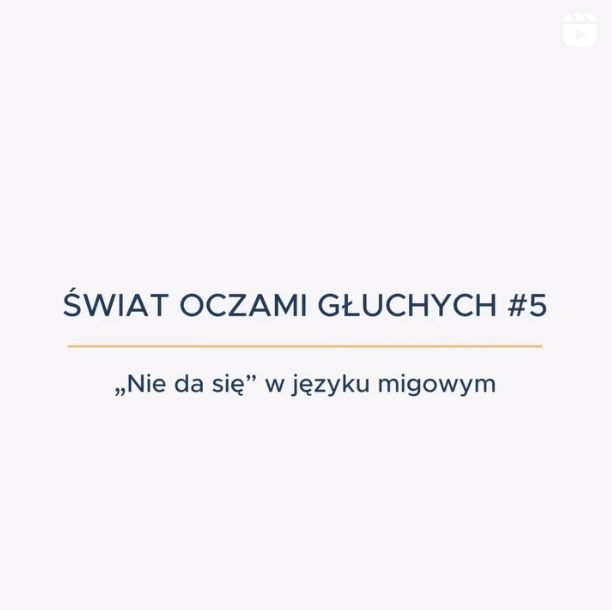 „Nie da się” w języku migowym