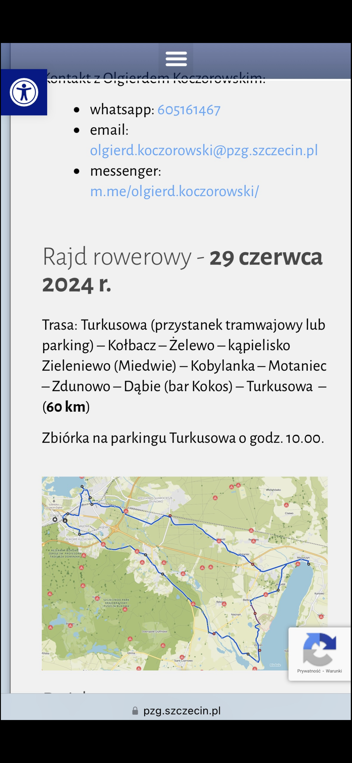 Rajd rowerowy - wycieczka w dniu 29 czerwca 2024r.