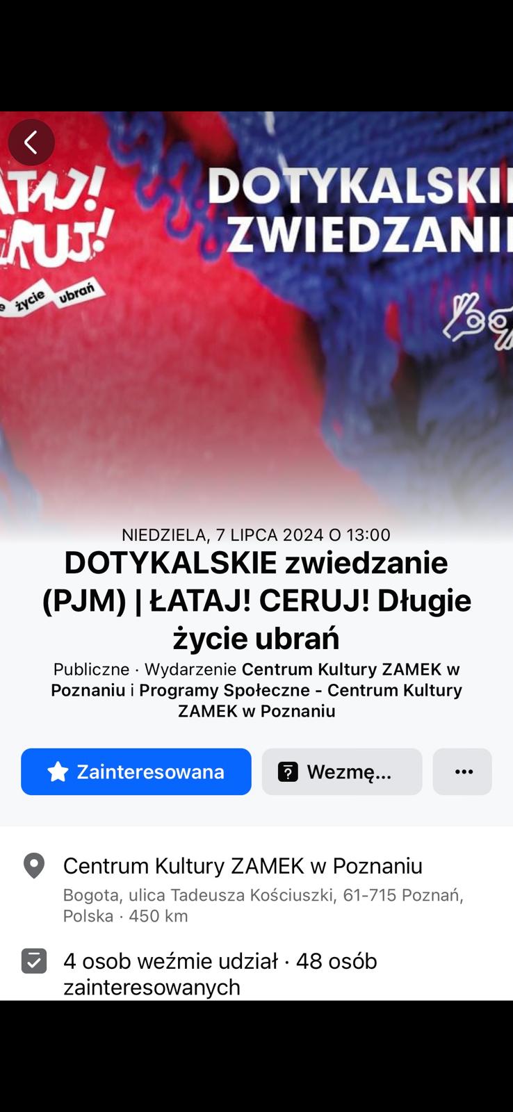 ŁATAJ! CERUJ! Długie życie ubrań - dotykalskie zwiedzanie